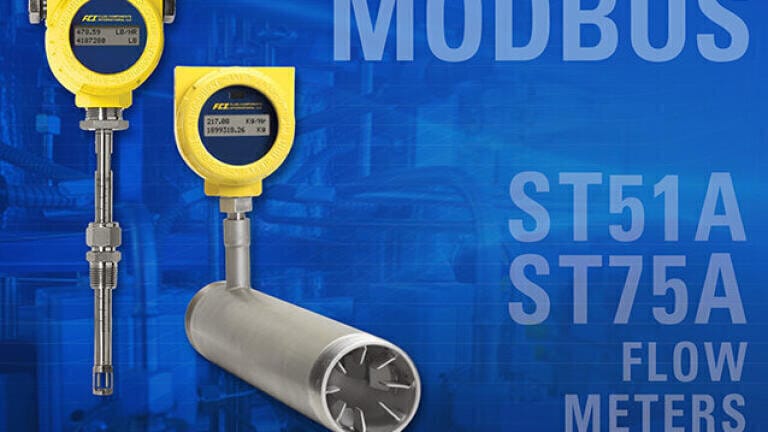 Modbus now available on range of compact thermal mass air/gas flow meters